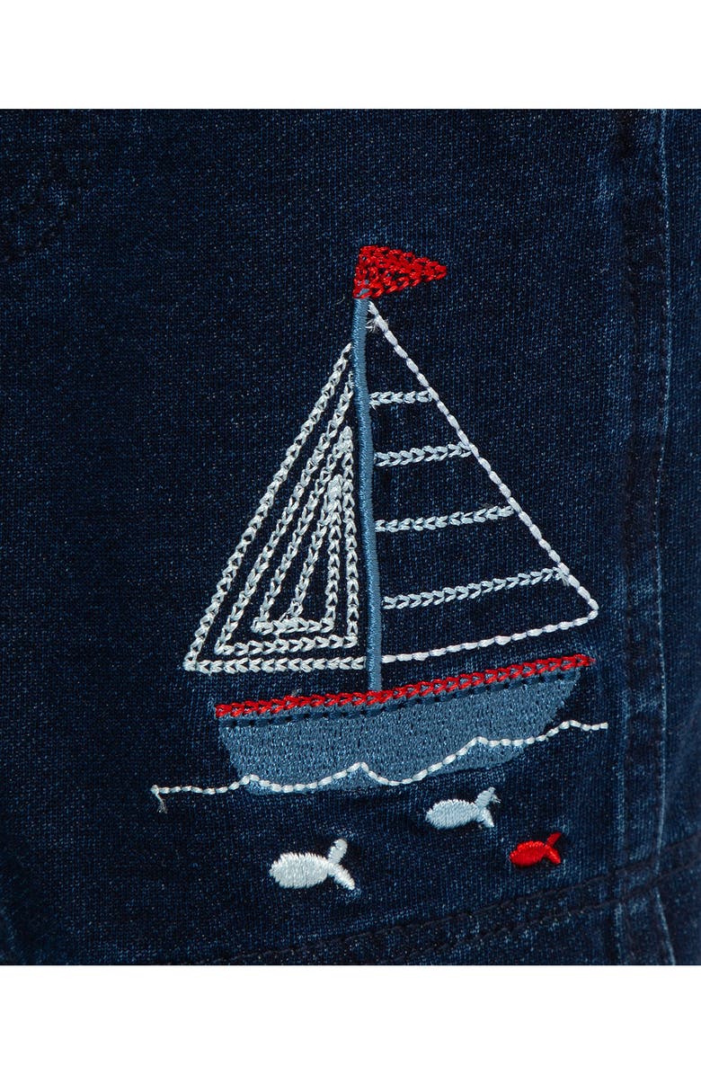 Little Me Sailboat Shortall & T-Shirt, Alternate, color,