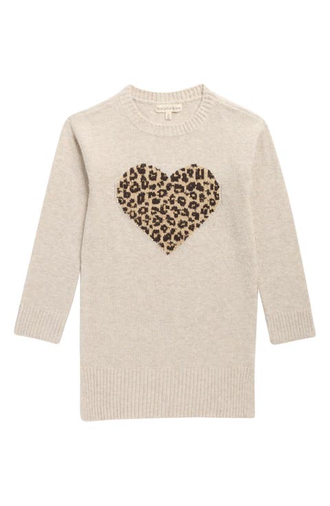 Kids' Leopard Heart Sweater (Big Kid)