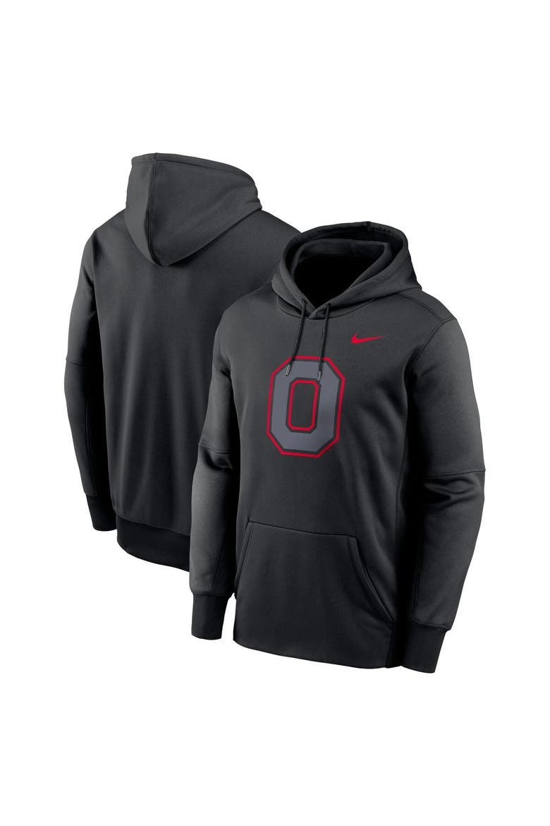 Men's Nike Black Ohio State Buckeyes Color Pop Performance Fleece Pullover Hoodie, Main, color, Black