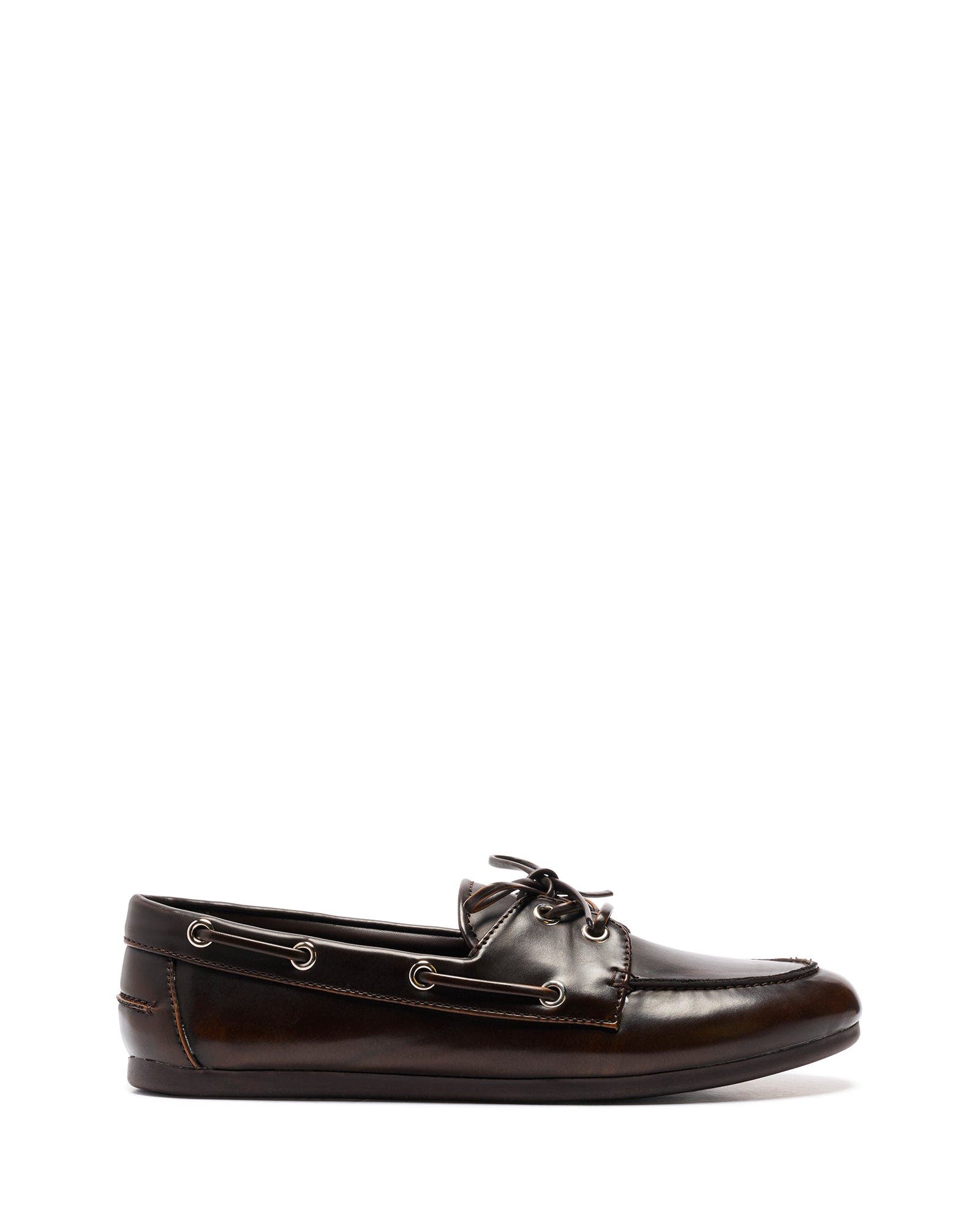 Sailor Boat Shoe, Alternate, color, CHOCOLATE BURNISHED PU