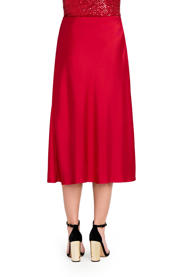 Satin Maxi Skirt, Alternate, color, CLARET