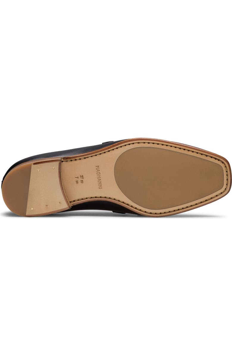 Magnanni Bella Double Buckle Loafer, Alternate, color, Black