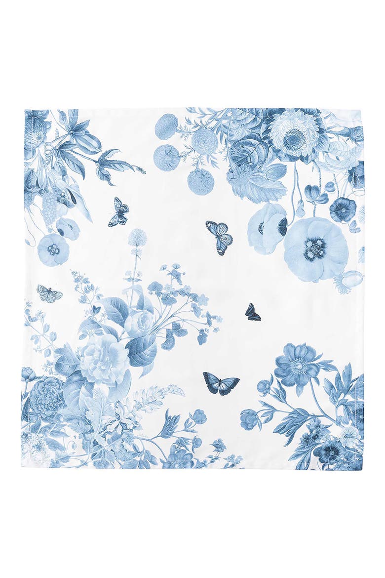 Field of Flowers Set of 4 Cotton Sateen Napkins, Alternate, color, CHAMBRAY