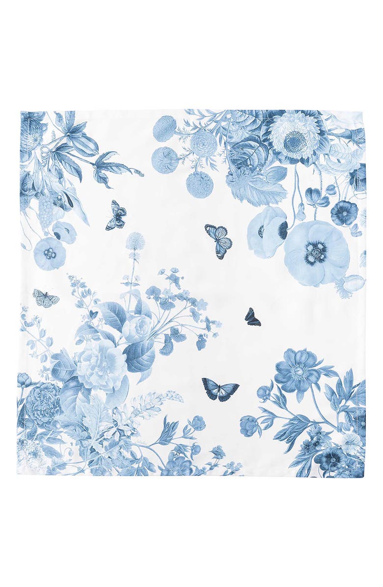 Juliska Field of Flowers Set of 4 Cotton Sateen Napkins, Alternate, color, Chambray