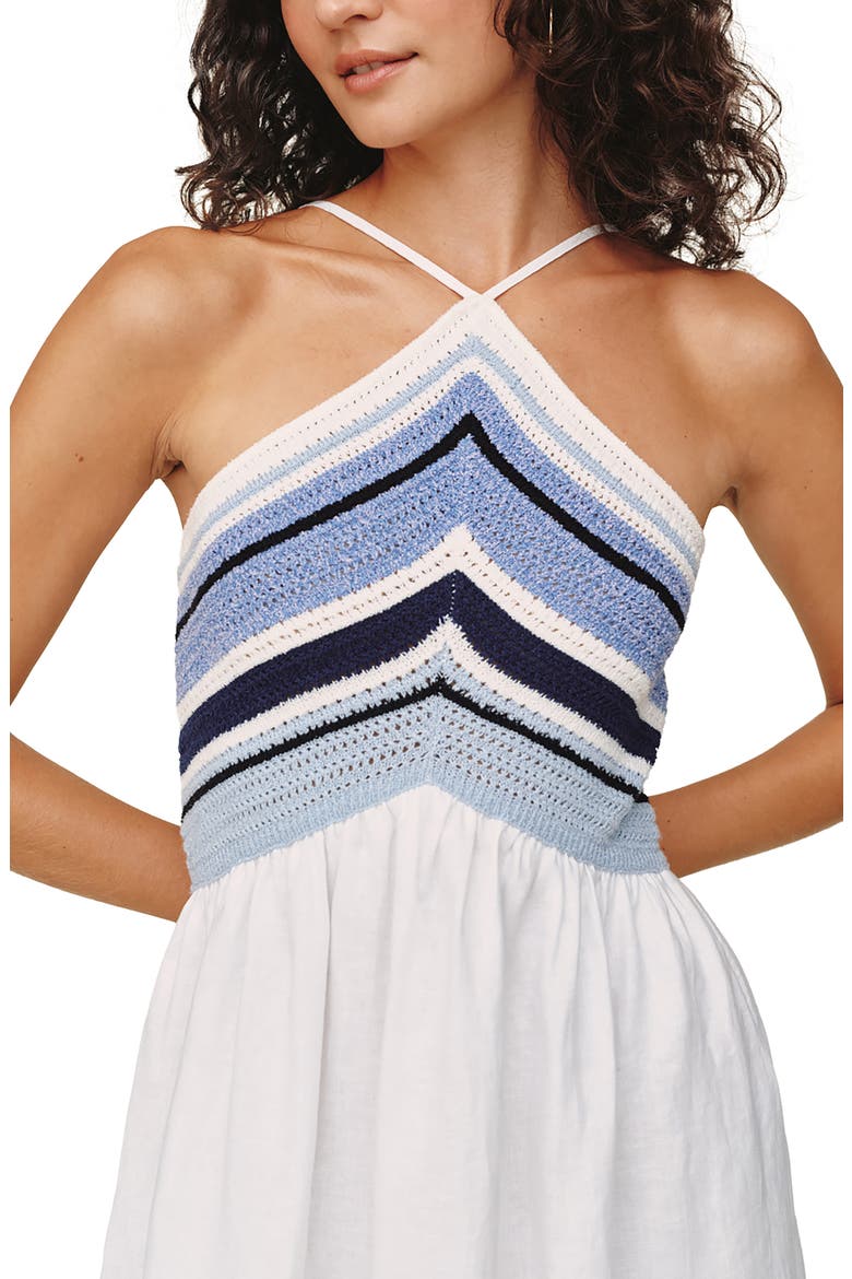 Crochet Stripe Sundress, Alternate, color, OCEAN BLUE
