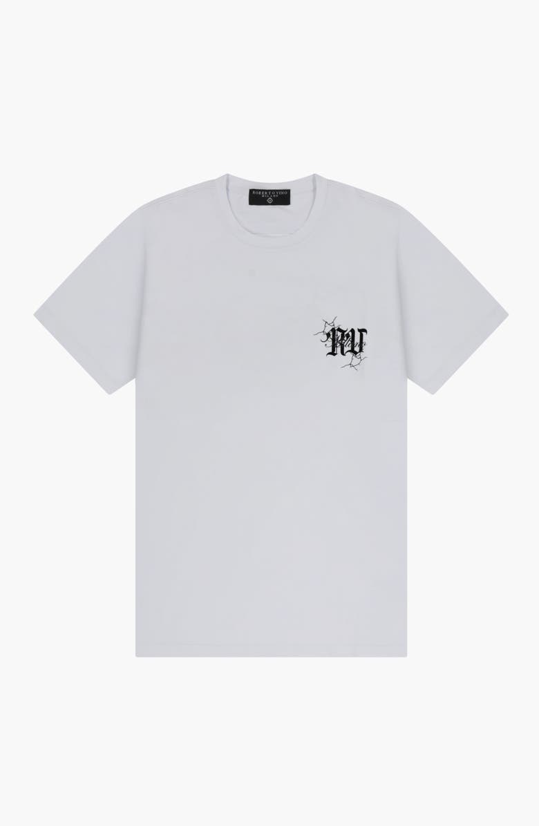 Roberto Vino RV Cracks Slim fit Tee, Alternate, color, White