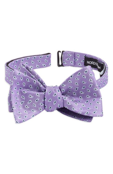 Paisley Dot Silk Bow Tie