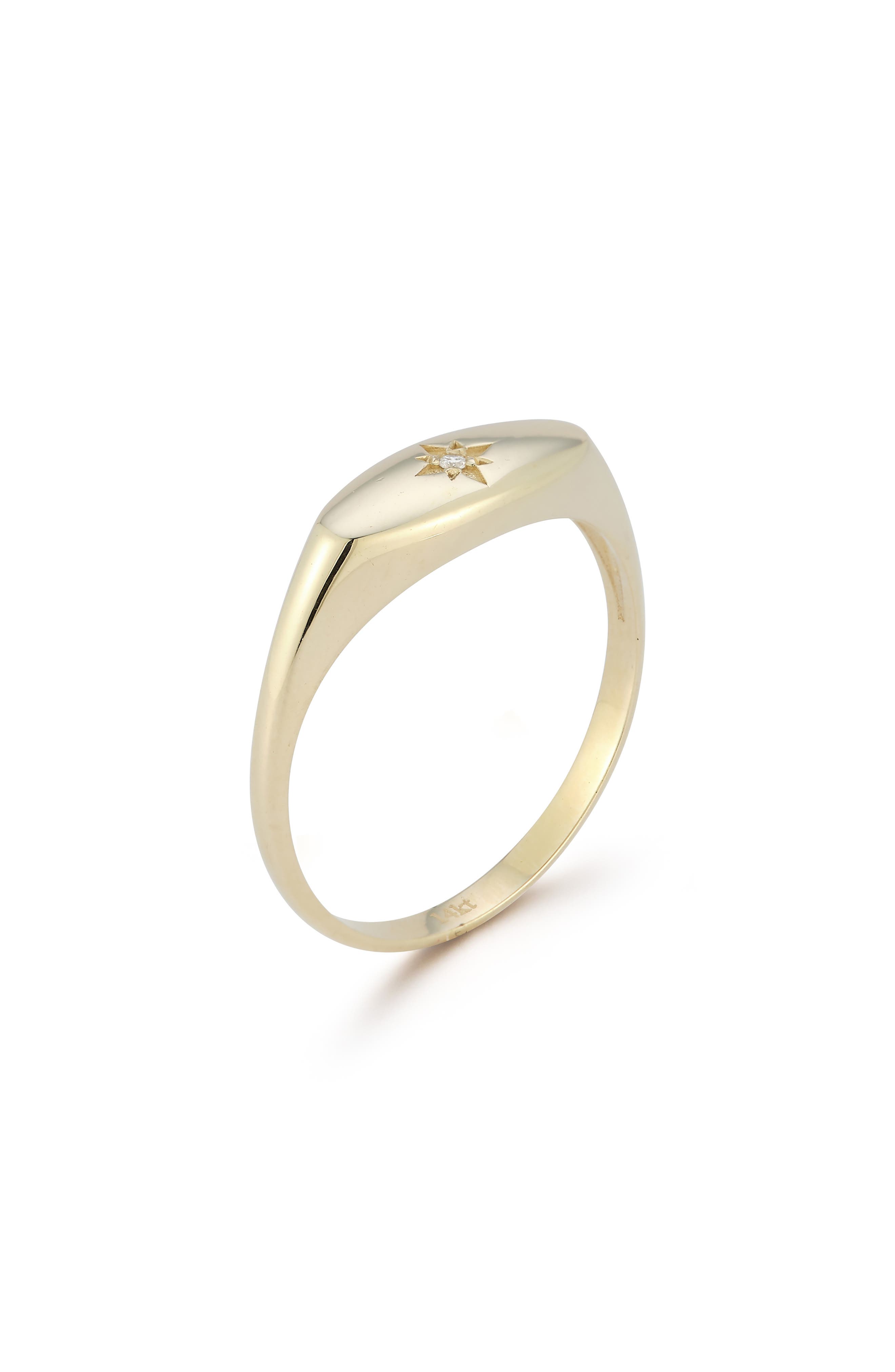 Ember Fine Jewelry Diamond Signet Ring (Women) | Nordstromrack