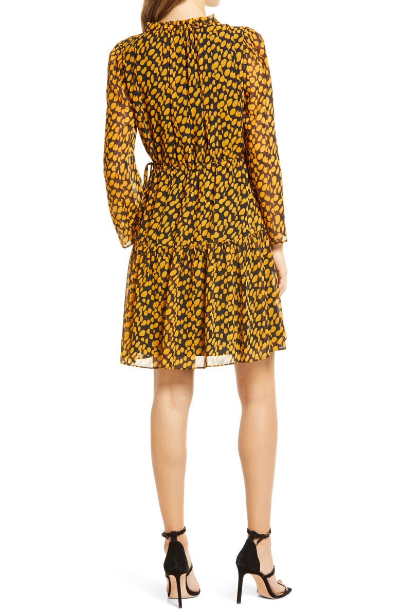 Sam Edelman Ruffle Long Sleeve Dress, Alternate, color,