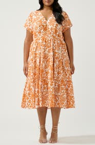 Estelle Cote Dazur Embroidered Midi Dress