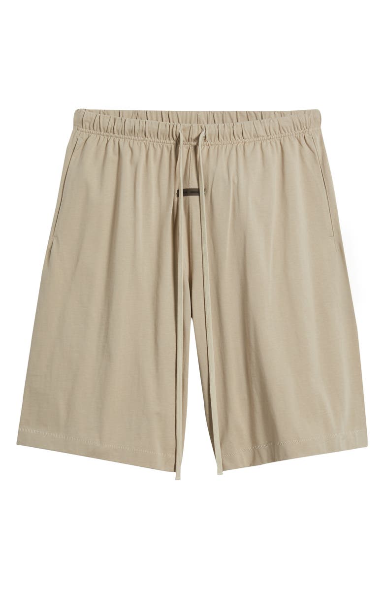 Fear of God Essentials Jersey Basketball Sweat Shorts, Alternate, color, Timber