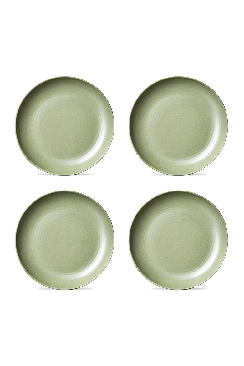 Green Brooklyn Melamine Dinner Plate Set of 4 Dishwasher Safe, Main, color, Green