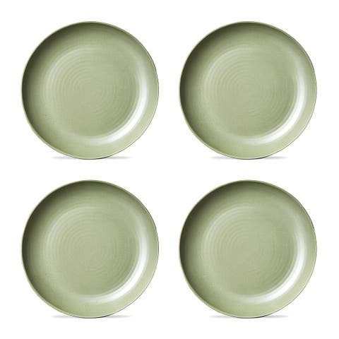 Green Brooklyn Melamine Dinner Plate Set of 4 Dishwasher Safe