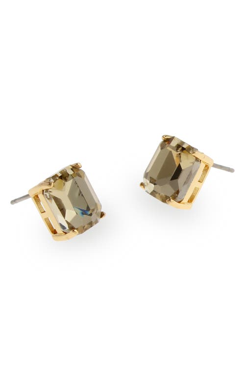 Kurt Geiger London Square Crystal Stud Earrings In Gold