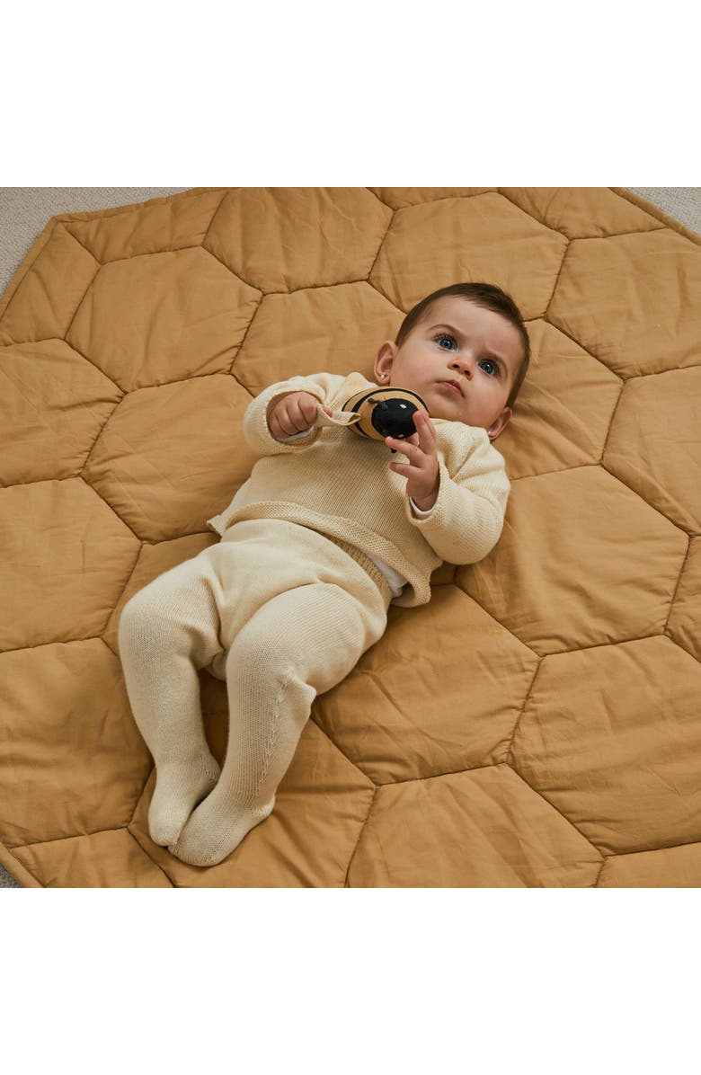 Lorena Canals Playmat Honeycomb, Alternate, color, Honey, Natural, Dark Grey