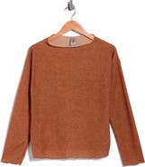 GO COUTURE Boat Neck Dolman Sleeve Sweater