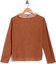 GO COUTURE Boat Neck Dolman Sleeve Sweater