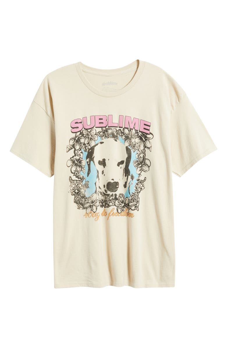 Merch Traffic Sublime Lou Dog Cotton Graphic T-Shirt, Alternate, color, Sand