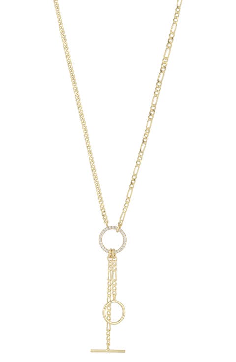 CZ Lariat Chain Necklace
