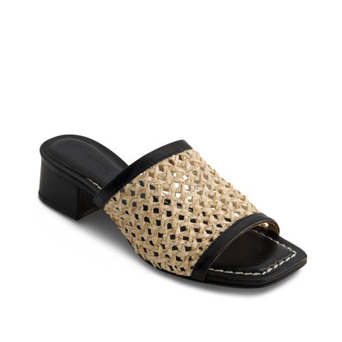 Shop Bernardo Footwear Jenne Raffia Sandal In Black