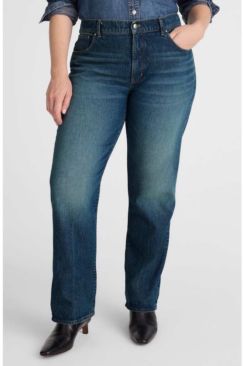 The Longline Straight Jeans, Alternate, color, GREENDALE WASH