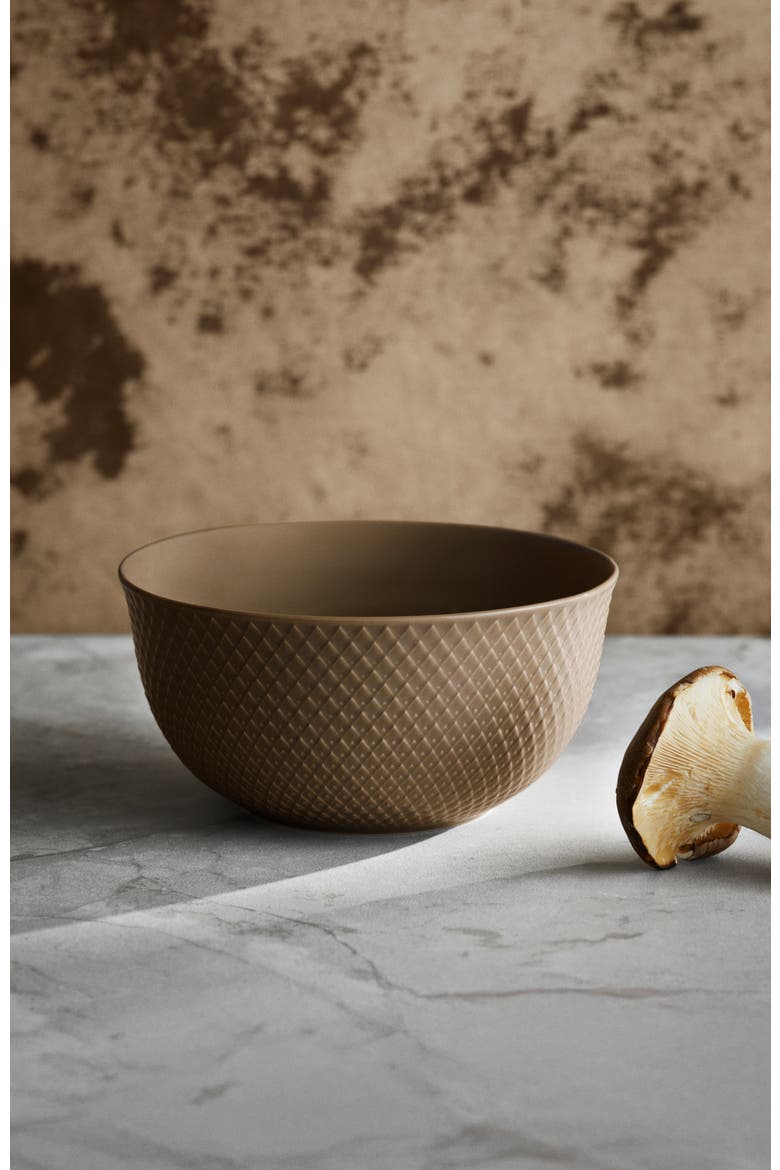 Lyngby Rhombe Earth Clay Serving Bowl, Alternate, color, Clay