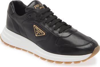 【PRADA】SNEAKERS PRAX Black Prax 01 Re-nylon And Brushed Leather Sneakers | PRADA