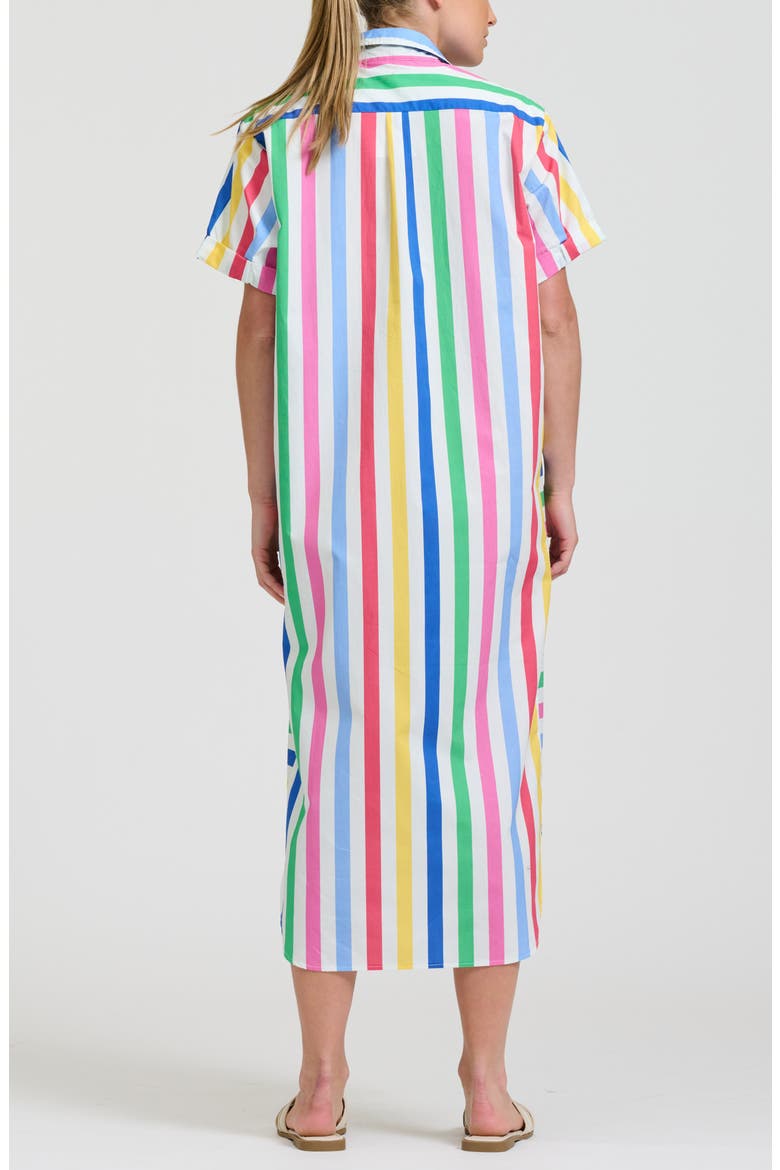 Stripe Maxi Shirtdress, Alternate, color, FIESTA STRIPE