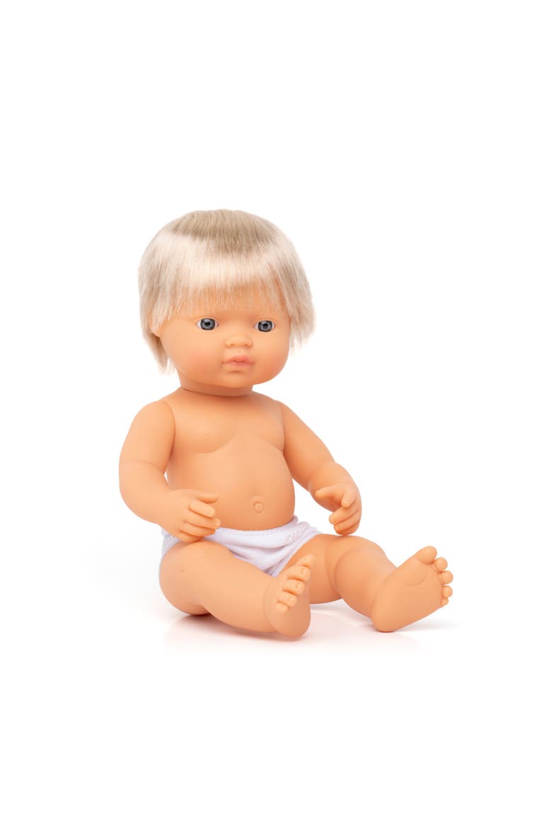 Baby Boy Doll with Blond Hair 15 inch, Main, color, Light Skin