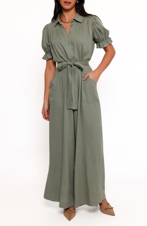 Minnie Short Sleeve Stretch Cotton Jumpsuit