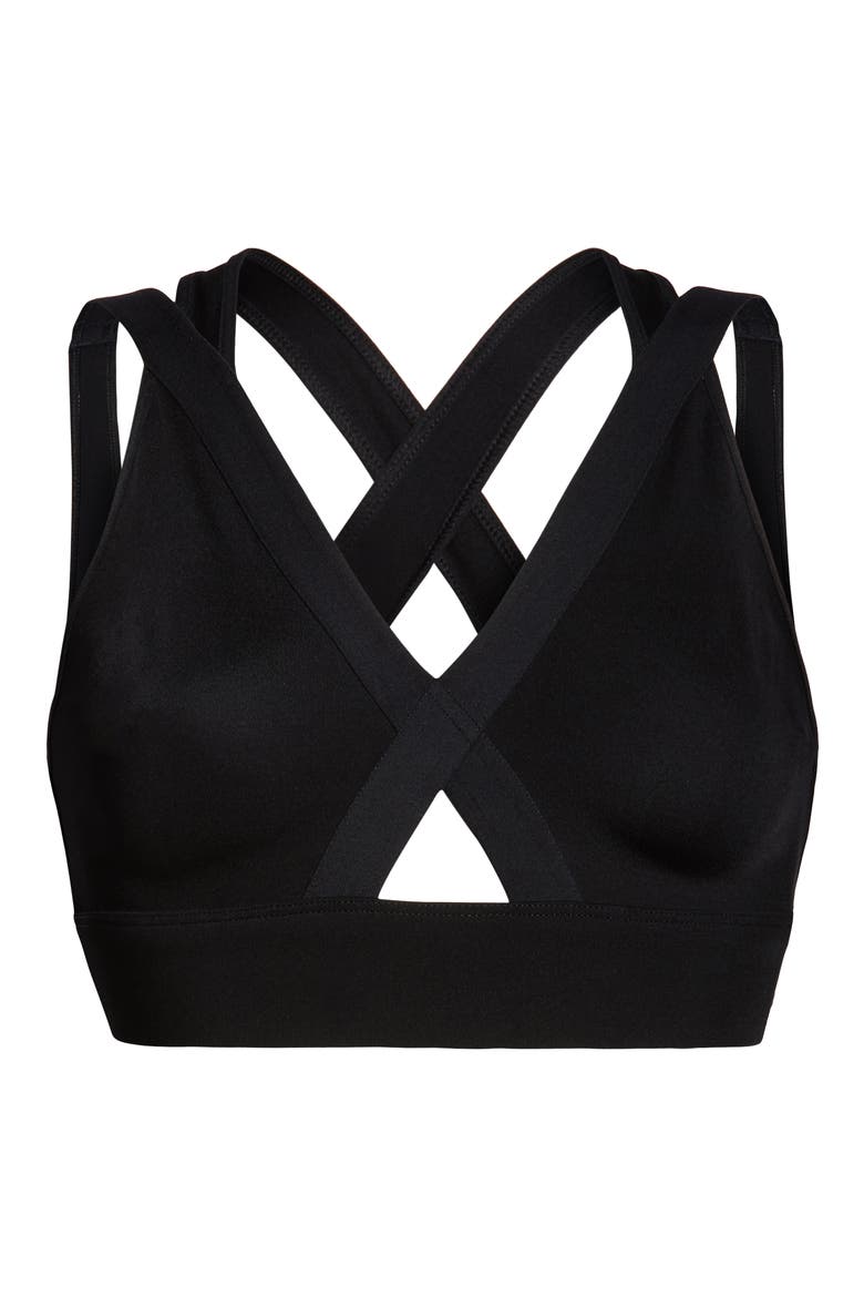 Agility Sports Bra, Alternate, color, BLACK