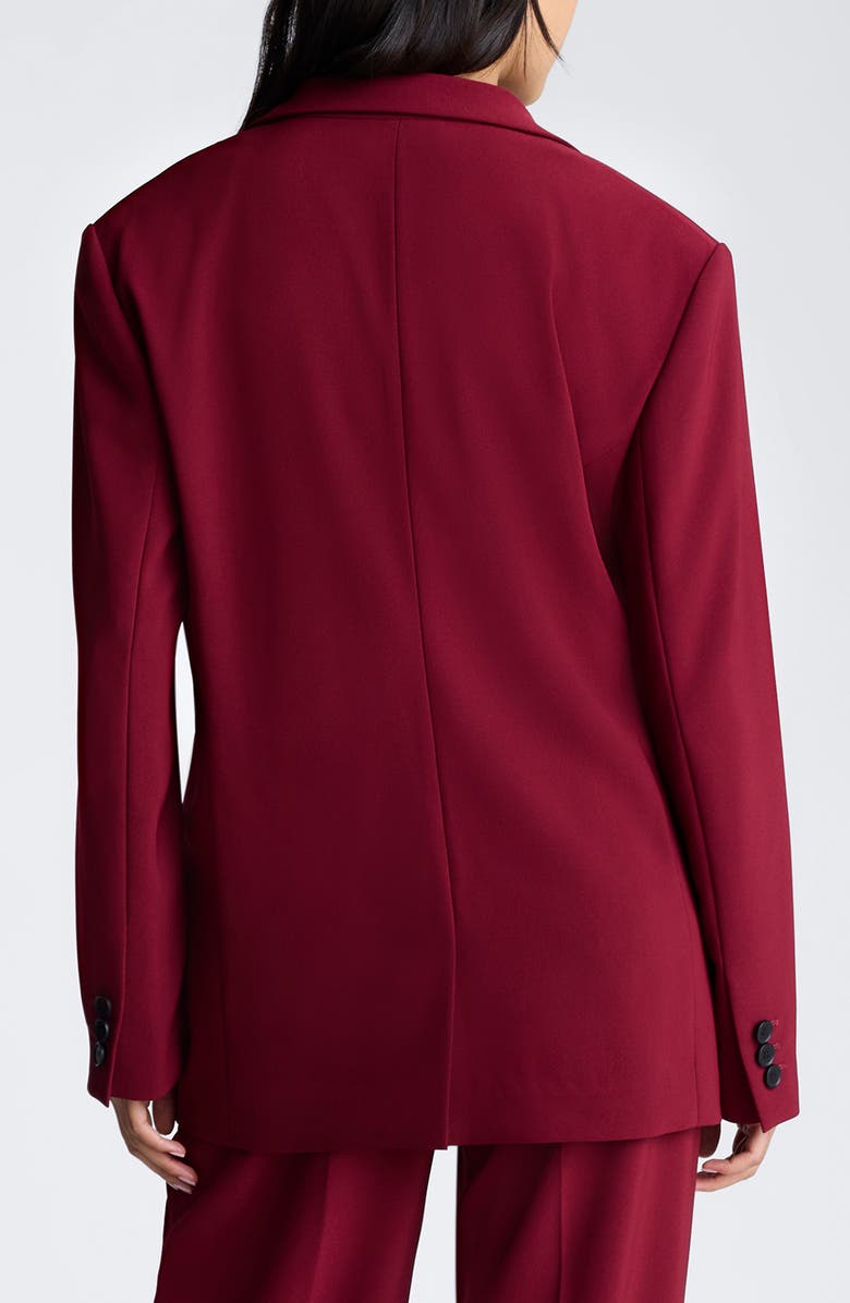 Kenneth Cole One-Button Stretch Crepe Blazer, Alternate, color, Wineberry