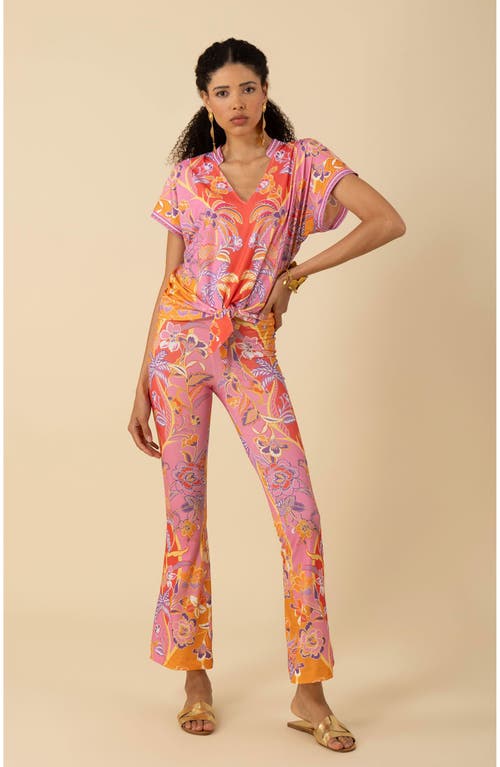 Hale Bob Kenna Jersey Flared Pant In Pink