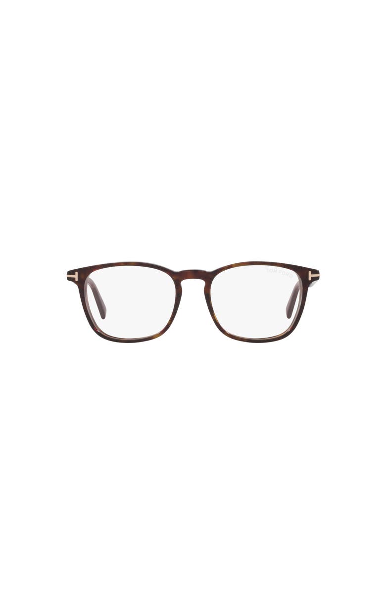 TOM FORD 52mm Square optical glasses, Alternate, color, Tortoise