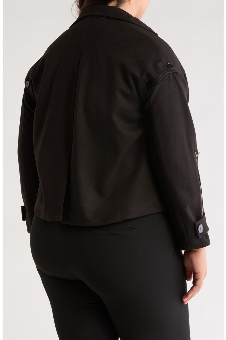 Boxy Zip Front Jacket, Alternate, color, BLACK