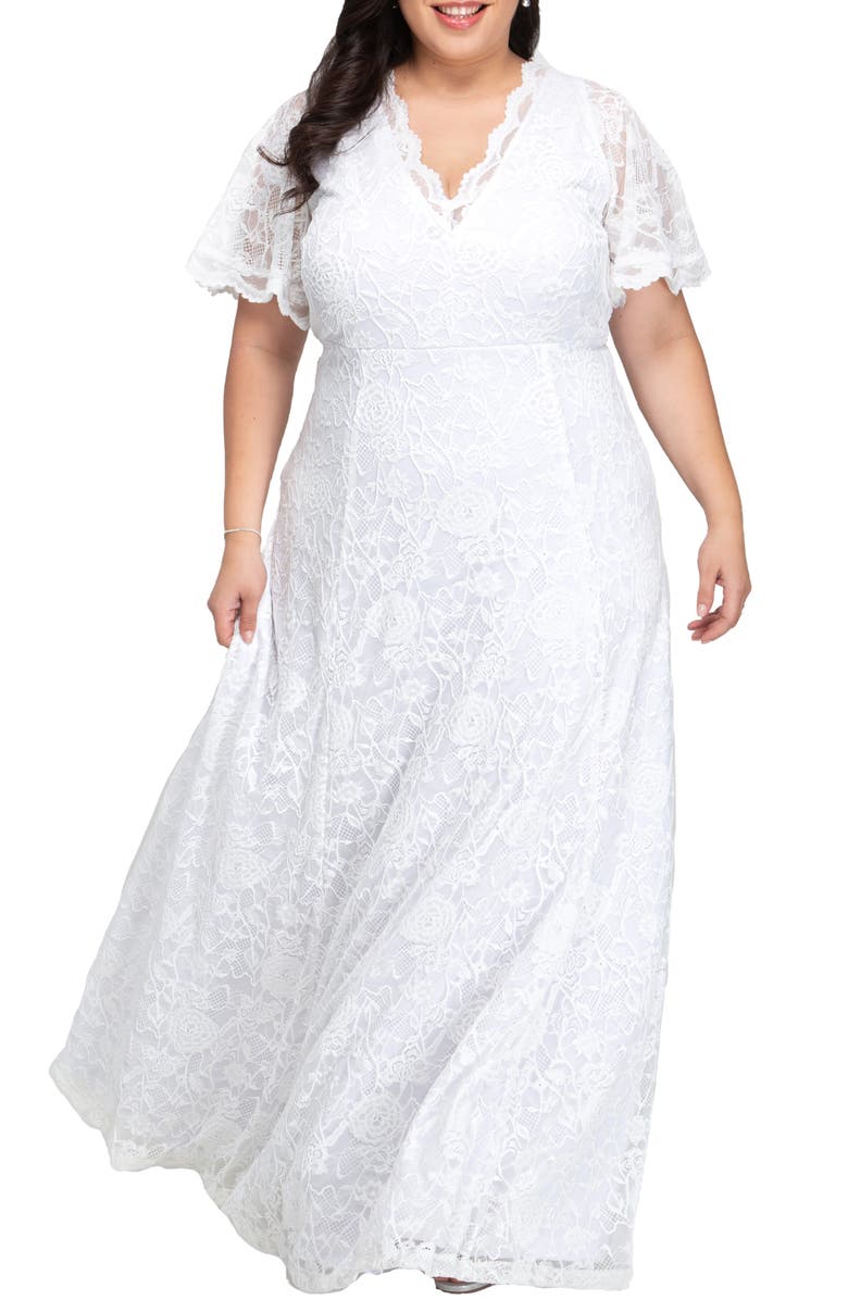 Kiyonna Blissful Lace Wedding Gown, Alternate, color,