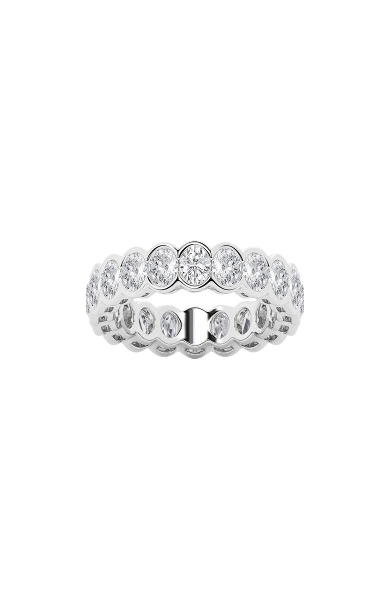 Badgley Mischka Collection Oval Lab Created Diamond Half Bezel Eternity Band Ring - 3ct., Main, color, 