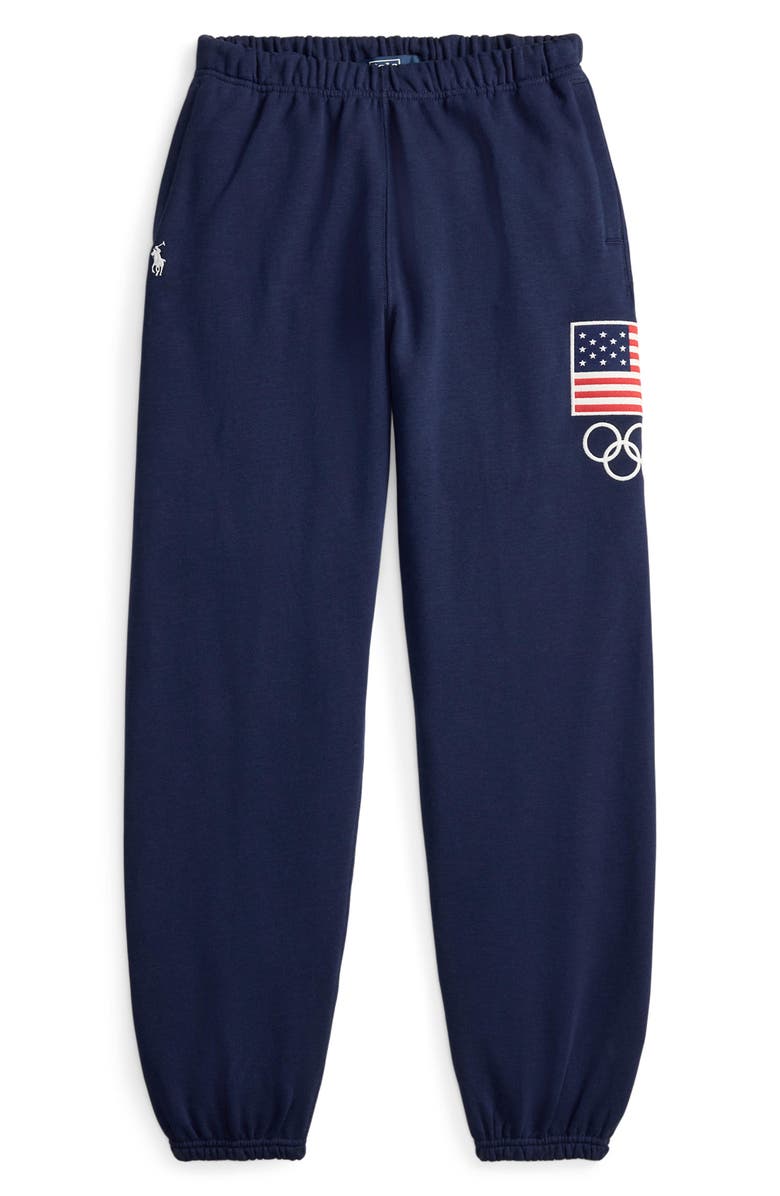 Polo Ralph Lauren Team USA Embroidered Graphic Sweatpants, Alternate, color, Refined Navy