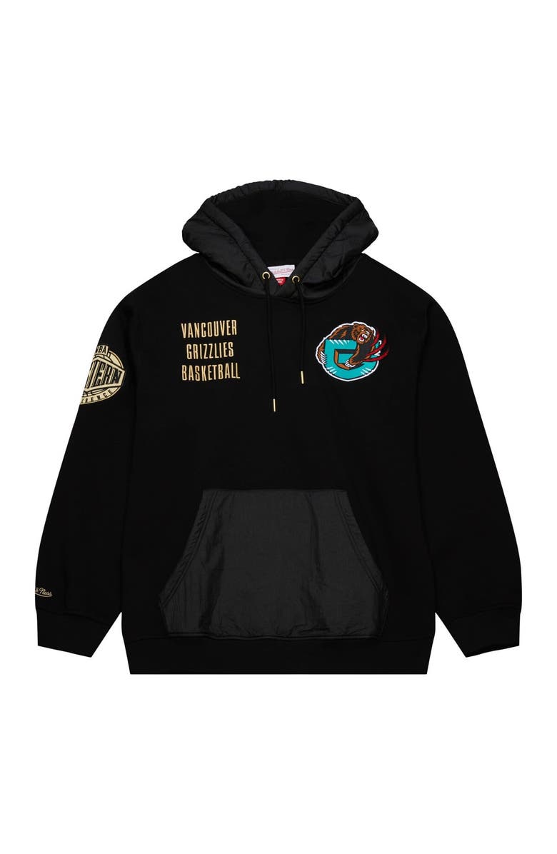 Mitchell & Ness Men's Mitchell & Ness Black Vancouver Grizzlies Hardwood Classics Team OG 2.0 Vintage Logo Fleece Pullover Hoodie, Alternate, color, 