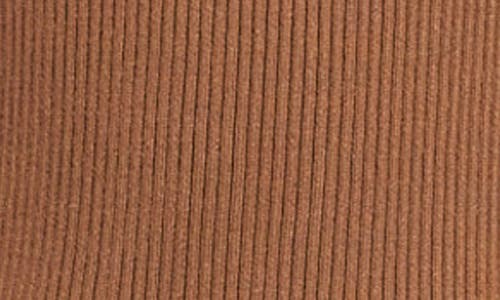 Fifteen Twenty Kelli Turtleneck Sleeveless Rib Sweater In Brown