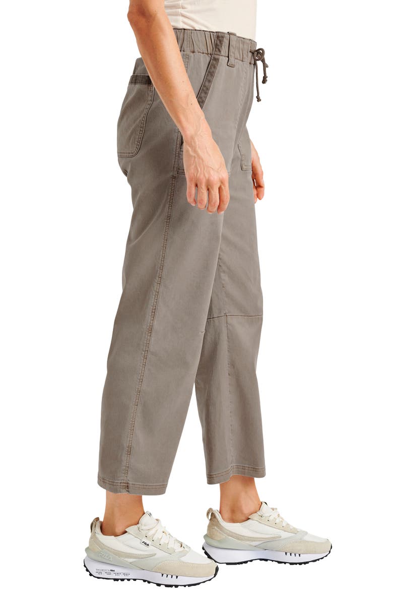 Splendid Gianna Crop Drawstring Pants, Alternate, color, Tawny