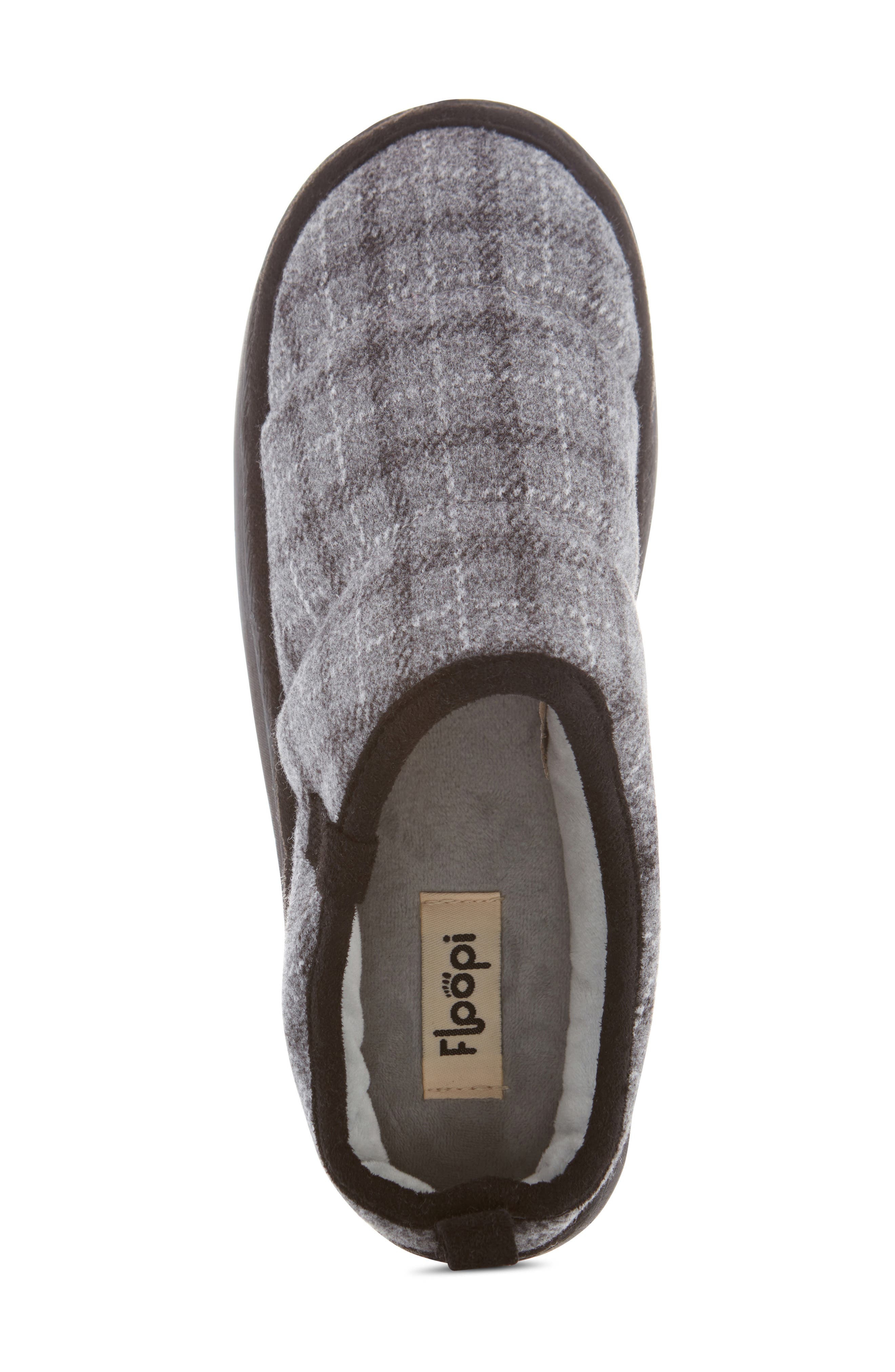 Plaid Slipper, Alternate, color, BLACK