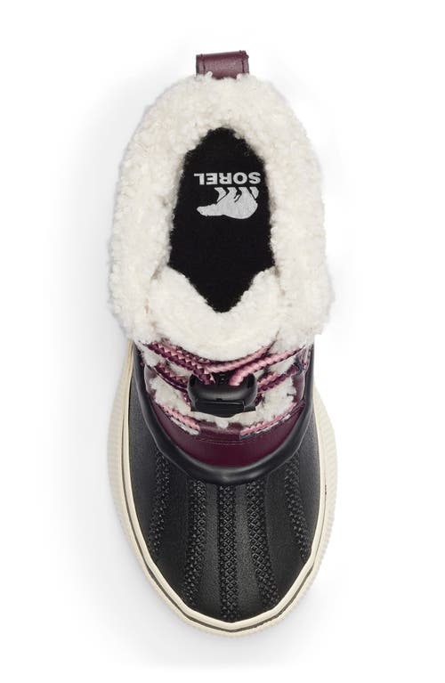 Sorel Kids' Out N About Iv Chillz Waterproof Duck Boot In Epic Plum/black
