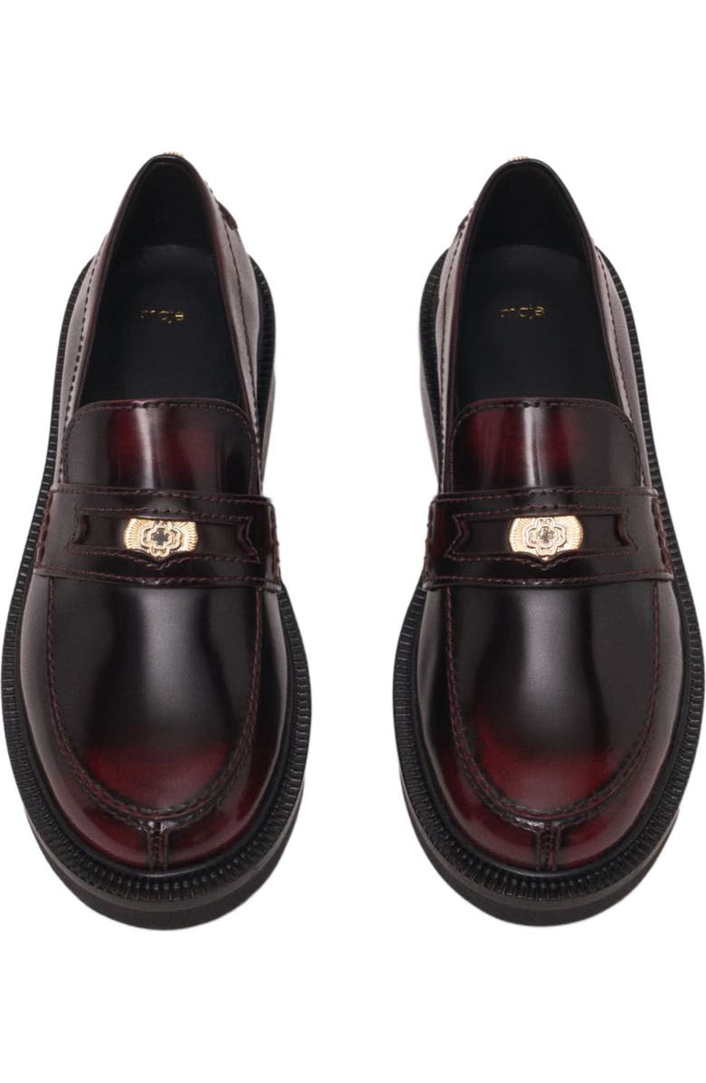 maje Leather loafers, Alternate, color, Burgundy
