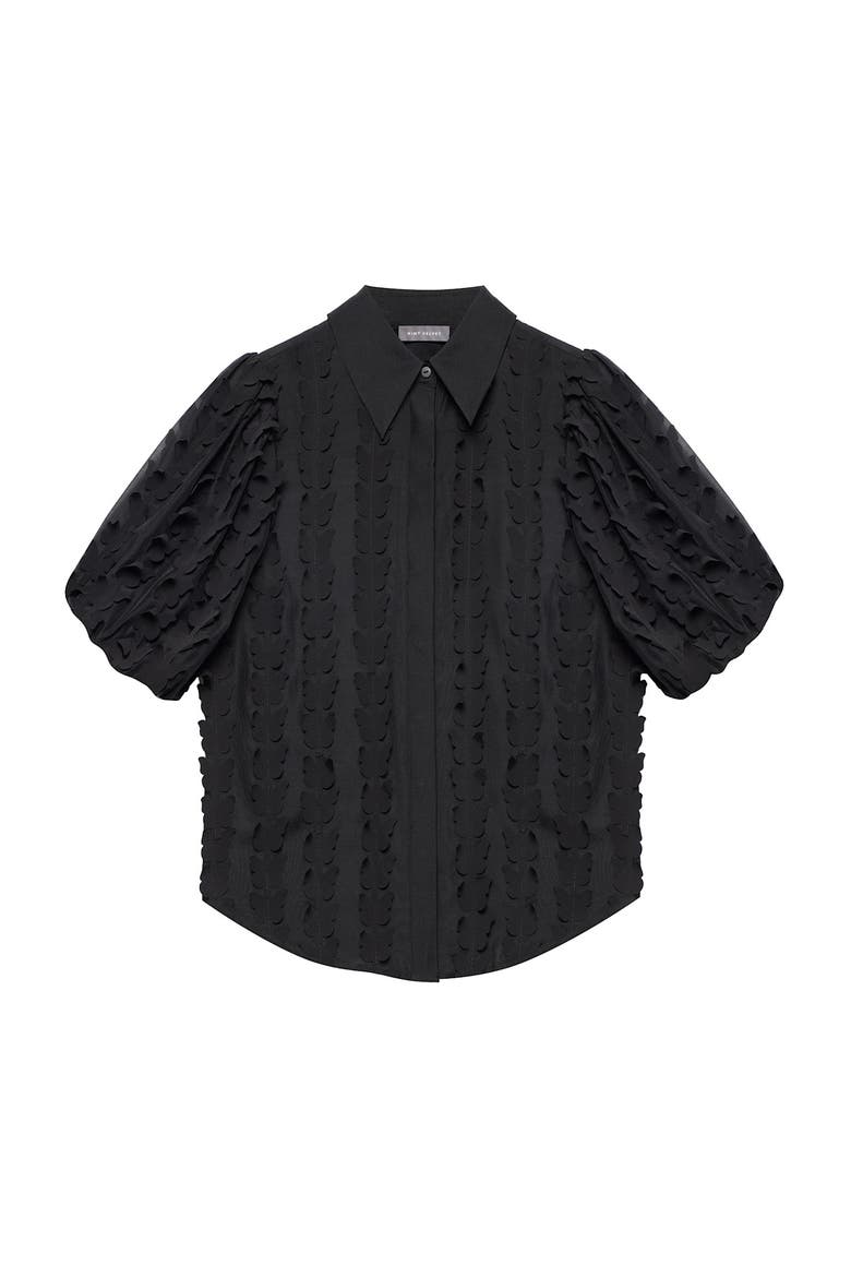 Butterfly Applique Shirt, Alternate, color, Black