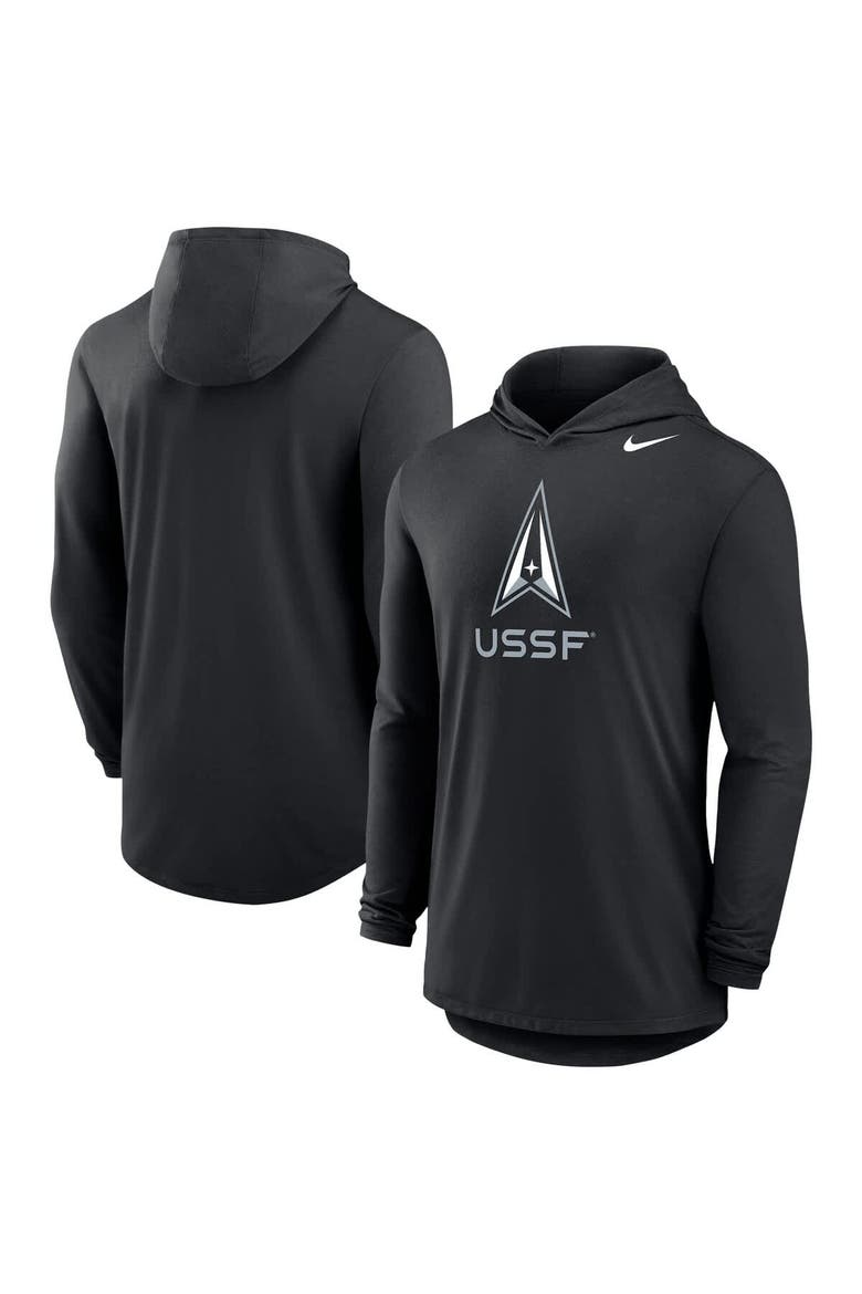 Men's Nike Black Air Force Falcons Space Force Rivalry Long Sleeve Hoodie T-Shirt, Main, color, Black