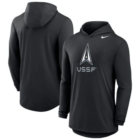 Men's Nike Black Air Force Falcons Space Force Rivalry Long Sleeve Hoodie T-Shirt