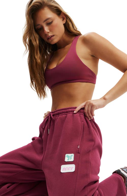 Cotton On Body Active Plush Essential Barrel Sweatpant In Red