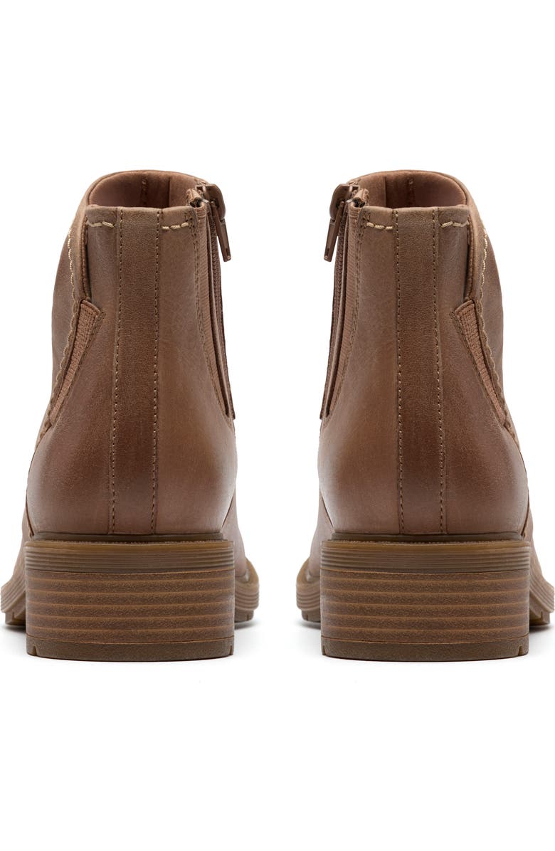 Clarks<sup>®</sup> Hearth Sofia Ankle Boot, Alternate, color, Dark Sand Leather