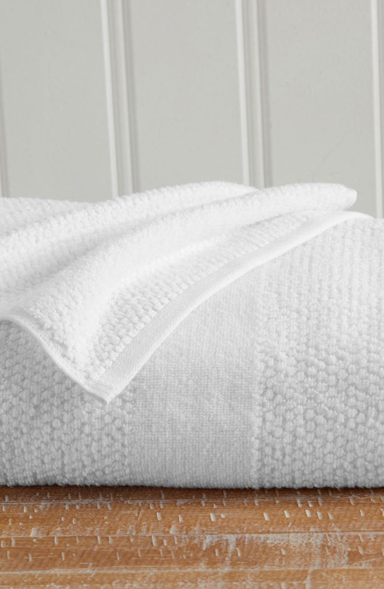 Woven & Weft Cotton Textured Weave 6-Piece Hand Towel Set, Alternate, color, White